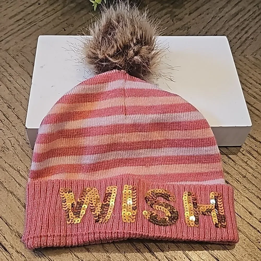 Girls wish sequin beanie One size